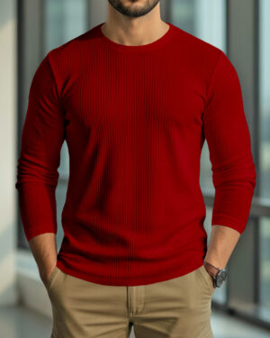 Premium 2/2 Rib Knitted Cotton Thermal T-shirt