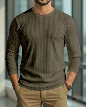 Premium 2/2 Rib Knitted Cotton Thermal T-shirt