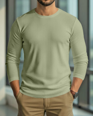 Premium 2/2 Rib Knitted Cotton Thermal T-shirt