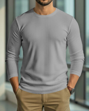 Premium 2/2 Rib Knitted Cotton Thermal T-shirt
