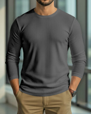 Premium 2/2 Rib Knitted Cotton Thermal T-shirt