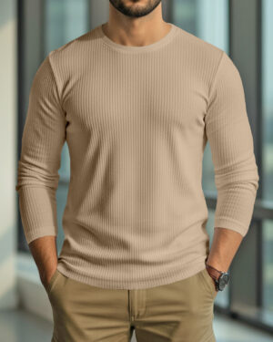 Premium 2/2 Rib Knitted Cotton Thermal T-shirt