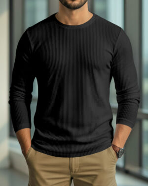 Premium 2/2 Rib Knitted Cotton Thermal T-shirt