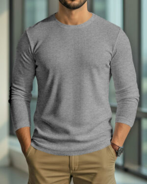 Premium 2/2 Rib Knitted Cotton Thermal T-shirt