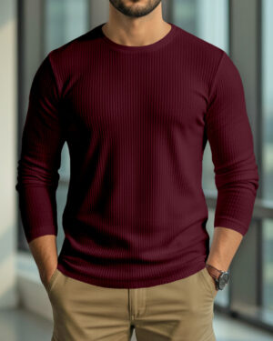 Premium 2/2 Rib Knitted Cotton Thermal T-shirt
