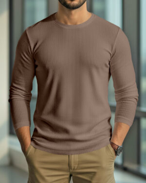 Premium 2/2 Rib Knitted Cotton Thermal T-shirt