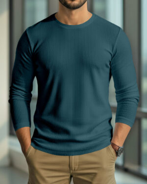 Premium 2/2 Rib Knitted Cotton Thermal T-shirt