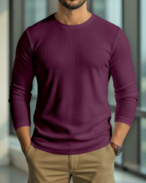 Premium 2/2 Rib Knitted Cotton Thermal T-shirt